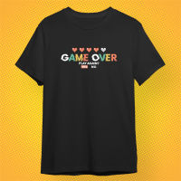 เสื้อยืดสรีน GAME OVER สีดำ