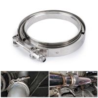 ❧ 5 Inch Exhaust Clamp 304 Stainless Steel with Iron Flange Downpipes Pipe Turbo Exhaust V-Band V Clamps Kits