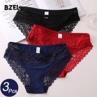 【cw】 3Pcs/Lot Panties Hollow Out Briefs Low Waist Female Seamless Underpants Panty 1