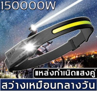 ไฟฉายคาดหัว led ชาร์จได้ Headlamp Flashlight ไฟฉายคาดหัวLED น้ำหนักเบา แรงสูง15W แหล่งกำเนิดแสงคู่ สปอตไลท์ + ชิปฟลัดไลท์ ใช้งานได้หลายฉาก ไฟฉายคาดหัวแท้ ไฟฉายคาดหัวแรงสูงส่องไกล ไฟฉายคาดหัว แรงสูง ไฟฉายคาดศีรษะ Headlamp ไฟฉายคาดหัวส่องสว่าง พร้อมส่ง