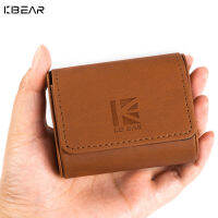 KBEAR เคสหูฟังสีน้ำตาลคุณภาพสูง,กล่องเก็บหูฟังหนังแท้พร้อมโลโก้สำหรับการ์ดความจำการ์ดสายข้อมูลสกุลเงินอุปกรณ์หูฟังกระเป๋าแข็งพกพาป้องกันขนาดเล็กสำหรับ KBEAR Aurora TRI I3 Pro KZ Zn TRN TANGZU ER