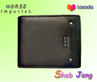 กระเป๋าสตางค์ Horse Imperial Wallet กระเป๋าสตางค์หนังแท้100% กระเป๋าตัง   กระเป๋าสตางค์ กระเป๋า  กระเป๋านามบัตรกระเป๋า-สตางค์ กระเป๋าสตางค์ผู้ชาย มีช่องใส่เหรียญ มีกระดุมปิดด้านหน้า กระเป๋าสตางค์แฟชั่น คลาสสิค Classic (พร้อมกล่อง) กระเป๋าสตางค์หนังวัวแท้