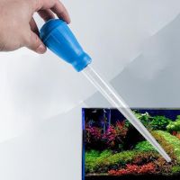 Aquarium straw cleaning manure suction device fish tank straw cleaning tool manual mini straw filter pump cleaning tool 28cm