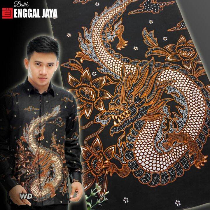 kain batik printing motif naga / kain batik printing / batik muyas