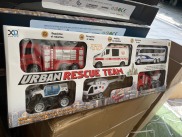 Đồ chơi xe ôtô xe mô hình SET 6 xe cứu hỏa cảnh sát cứu hộ quà tặng xịn xò