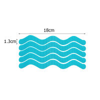 【cw】12pcs Anti Slip Strips S Wave-shaped Shower Stickers Colored Non Slip Bath Safety Strips For Bathtub Shower Stairs Floor Home ！