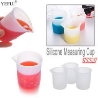 YEFUI 5810pcs Silicone Kitchen Measuring Cup 100ml Resin Glue Jewelry Making DIY Tools Reusable Non Stick Transparent Cups