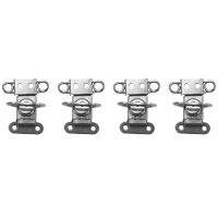 4 Pack 304 Stainless Steel Twist Latch with Keeper and Spring Butterfly Draw Latch for Case Box