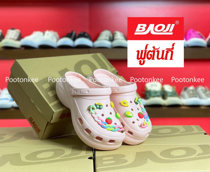 baoji-รุ่น-bo37-128-รองเท้าแตะบาโอจิ-รองเท้าแตะผู้หญิง-ส้นสูง-รัดส้น-ลาย-strawberry-ไซส์-36-40-ของแท้-สินค้าพร้อมส่ง