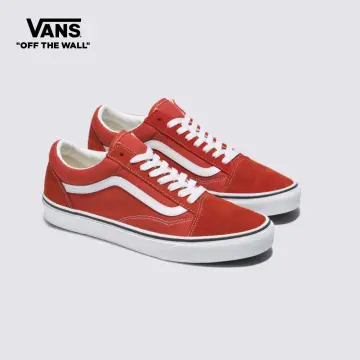 red leather vans shoes