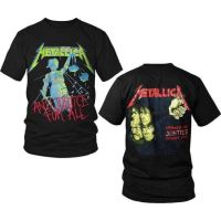 [คลังสินค้าพร้อม] Metallica ... และความยุติธรรมสำหรับทุกการออกแบบเสื้อยืด100 MERCH เดิม