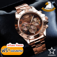 AMERICA EAGLE Watch นาฬิกาข้อมือผู้หญิง สายสแตนเลส รุ่น AE006L – PINKGOLD/BROWN