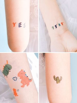 She painted ins Hyuna wind tattoo stickers waterproof durable female cute stickers cartoon children watermark stickers