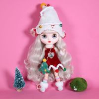 Blyth doll Merry Christmas outfits dress hat skirt scarf for joint body เสื้อผ้าตุ๊กตา