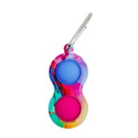 70 Designers Mini Push Bubble Sensory Toy Autism Needs Squishy Stress Reliever Toys Anti-stress Fidget Keychain Kids Gift