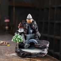 Backflow Incense Burner Ceramic Backflow Incense Holder Zen Decoration For Sandalwood Interior Bedroom Aromatherapy