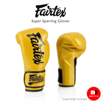 Fairtex Sparring Gloves - BGV18 Microfiber Gold color Available Size 14 oz 16 oz 18 oz and 20 oz for training and sparring MMA K1