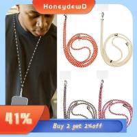 HONEYDEWD สากล ไนลอน ปรับได้ สายรัดข้อมือ Lanyards โทรศัพท์มือถือ สายโทรศัพท์มือถือ มีแผ่นทนทานโปร่งใส