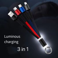 3 in 1 Micro USB Type C Cable For iPhone 11 Samsung Xiaomi Mobile Phone Android Cord Portable Multi Keychain Data Sync Wire