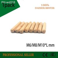 Furniture Fitting M6/M8/M10xL mm Wooden Dowel Cabinet Drawer Round Fluted Wood Craft Dowel Pins Rods Set wooden dowel pin