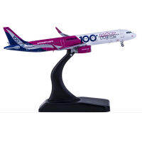 A321 Wizz เครื่องบินอากาศรุ่นของเล่น1400ฮังการี Wizz อากาศ HA-LTD 321ผู้โดยสารเครื่องบินสายการบินเครื่องบินสายการบินรุ่นของเล่น