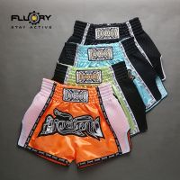 FLUORY 2018 new muay Thai shorts mesh breathable fight between men and women sanda boxing shorts children clothing