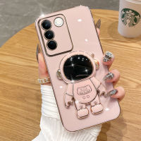 เคสโทรศัพท์นิ่มชุบ Rivel พร้อมแท่นวางนักบินอวกาศสำหรับ VIVOY17 Y15 Y12 Y11 Y20 Y20i Y12S Y30 Y5S Y50 Y30i Y93 Y21s Y16 Y91 Y15S Y21 Y91C Y33s Y19 Y01 U3 Y85 Y512020 Y81 Y02S Y97 V9 y22 Y22S Y02 Y76 Y35เคสใส่โทรศัพท์