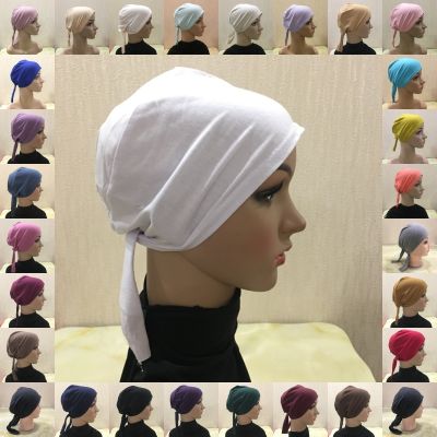 【CW】 Soft Inner Muslim Hijab Cap Wear Hat Underscarf Cotton Hats Bonnet Turkish Scarves Headdress Caps