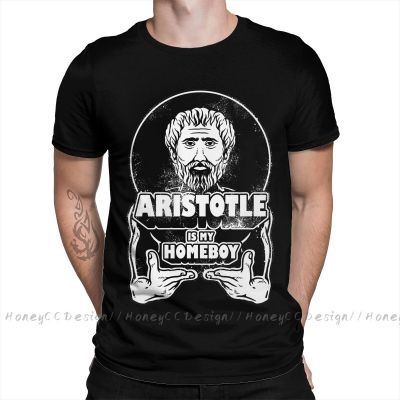 Men Tshirt Aristotle Is My Homeunisex Clothes Shirt Design Philosophy Metaphysica O Neck Cotton T-Shirt Plus Size