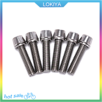 LOKIYA ชุดหูฟังจักรยาน6pcs Stem CAP screw STEEL BICYCLE Seat Disc Bolt M5 * 20mm