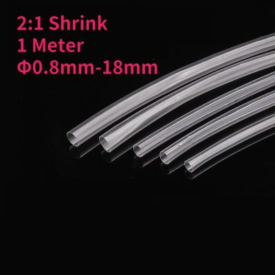 1 Meter Ultra Thin Transparent Clear Heat Shrink Tube 2:1 Shrinkable Tubing Sleeving Wrap Wire Kits Φ0.8mm-18mm Cable Management