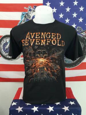 เสื้อยืดวินเทจ เสื้อวงดนตรีร็อคAVENGED SEVENFOL ชาวอเมริกัน งานแท้