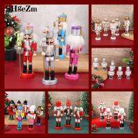 12ซม. ไม้ Nutcracker ตุ๊กตาทหาร Miniature Figurines Vintage Handcraft Pup ปีใหม่เครื่องประดับคริสต์มาสตกแต่งบ้าน