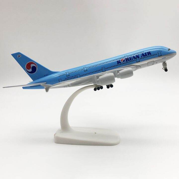 jiozpdn055186-escala-1-350-comprimento-20cm-korean-air-a380-metal-diecast-avi-o-modelo-de-brinquedos-presente-para-meninos-crian-as-cole-o-infantil