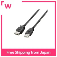 ELECOM USB Extension Cable USB2.0 A-A Female Type 1m Black U2C-E10BK