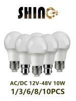 1-10ชิ้นล็อตหลอดไฟ LED Dcac 12 V-48V A60 E27 B22โคมไฟ10W illa สำหรับหลอดไฟ Led พลังงานแสงอาทิตย์12โวลต์แรงดันต่ำโคมไฟแสง