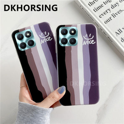 DKHORSING X6A เคสสำหรับ HONOR นิ่มใหม่/HONOR 90 5G / HONOR 90 Lite/ HONOR 70 Lite/ HONOR X5 Plus 2023ซิลิโคน TPU ลายทางน่ารักเคสโทรศัพท์เกียรติยศ X6a เคสกันกระแทกมือถือฝาหลังเกียรติยศ X5PLUS