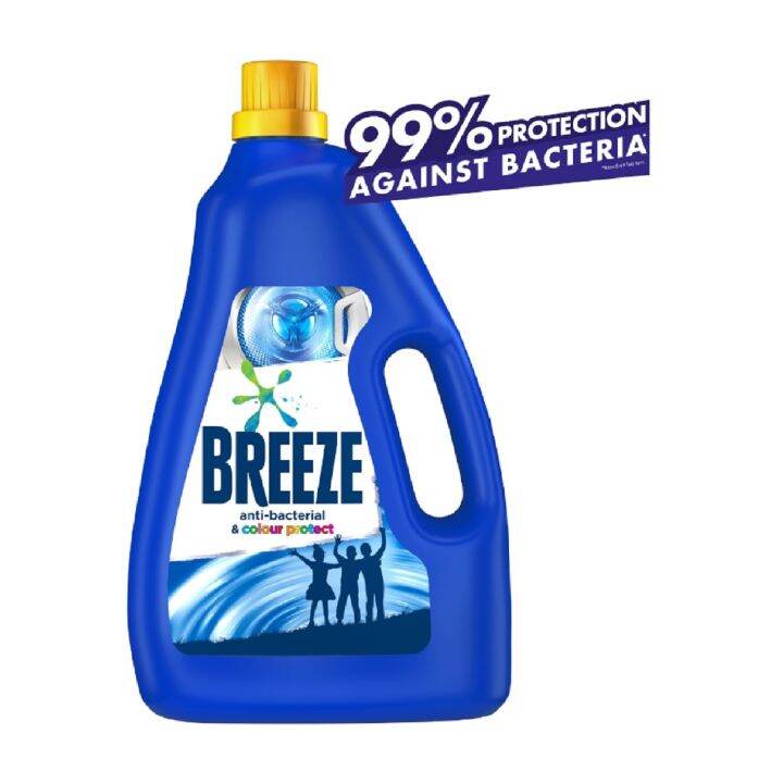 Breeze Liquid Detergent Anti Bacterial And Colour Protect 3 6kg Lazada