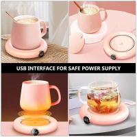 1pc Mug Warmer Mat USB Charging Coffee Mug Warmer Heat Preservation Cup Coaster