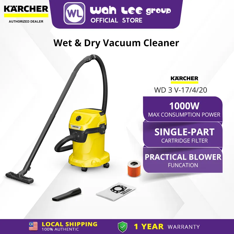 PREORDER] Karcher Multi-Purpose WET AND DRY VACUUM CLEANER WD 3 V-17/4/20  1.628-101.0 WAH LEE STORE