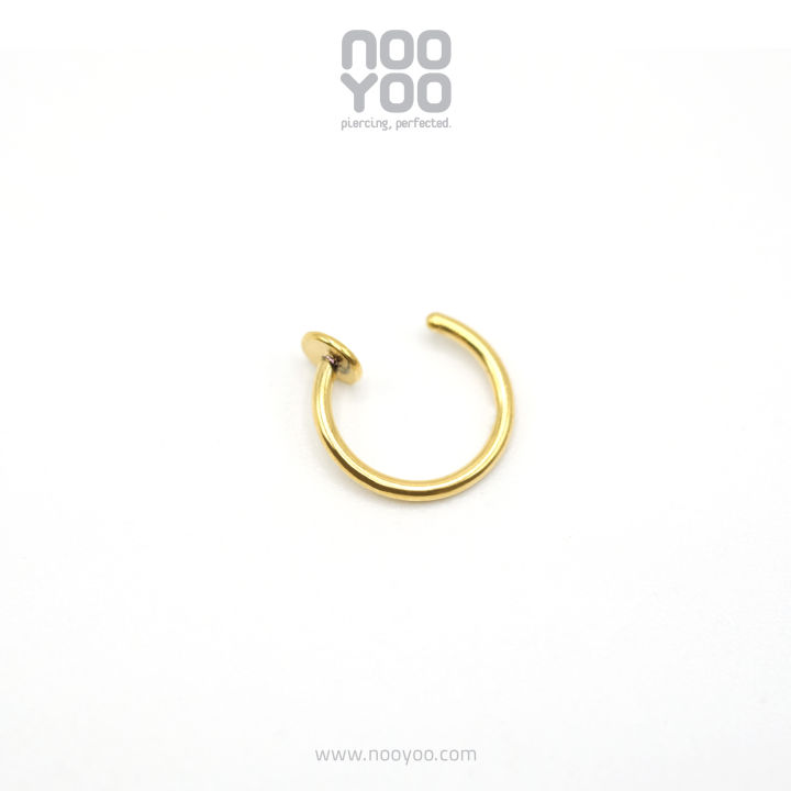 nooyoo-จิวจมูกสำหรับผิวแพ้ง่าย-open-nose-ring-surgical-steel-ขาว-ทอง