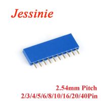 10pcs 2.54mm Pitch Single Row Female Pin Straight Female Header Connector Socket 1X2/3/4/5/6/8/10/16/20/40Pin PCB For Arduino