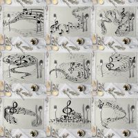 Musical Note Placemats for Drink Coasters Set Cup Bowl Mat Kitchen Accessories Home Decor 40x30cm