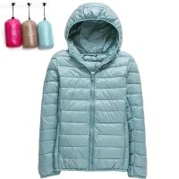 ZZOOI 2022 Winter Women Ultralight Down Jacket Hooded Parka White Duck Down Jacket Slim Warm Coat Parkas Female waterproof Outwear