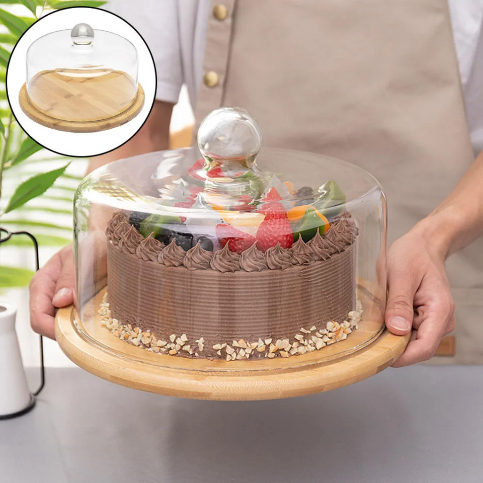 Libbey Selene Glass Cake Stand With Dome : Target