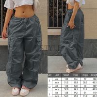 Vintage 90s Cargo Pants WomenS Fashion Low Waist Trousers  Autumn Overalls Baggy Straight Jeans Oversized Pants Streetwear