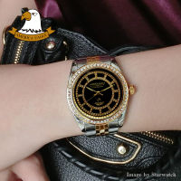 AMERICA EAGLE นาฬิกาข้อมือผู้หญิง สายสแตนเลส รุ่น AE085G - SilverGold/Black