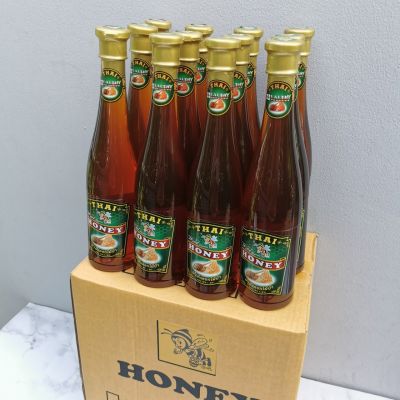น้ำผึ้ง THAI HONEY (ไทยฮันนี่) ขนาด 1000 กรัม (ยกลัง 11ขวดแถม1 ขวด) น้ำผึ้งป่า น้ำผึ้งลำไยแท้ น้ำผึ้งแท้ 100%