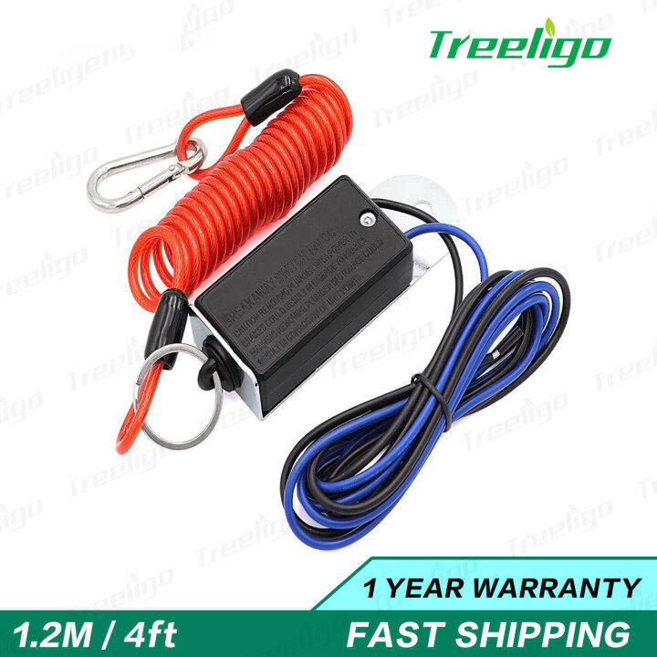 Trailer Breakaway Switch with 4 Feet Coiled Cable Electric Brake Switch