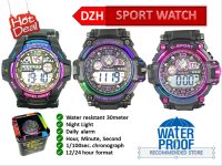 (ของแท้100%) DZH Sport watch นาฬิกาข้อมือ C-SPORT นาฬิกากันน้ำ100% ทรง สปอร์ท สีรุ่งไล่สี RC778